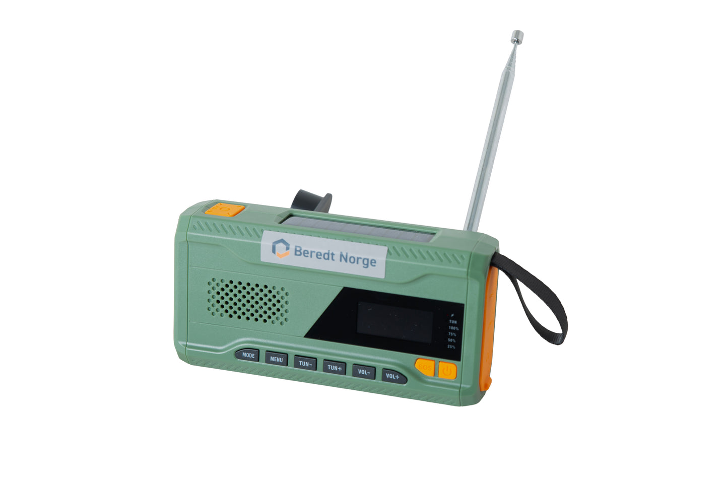 nødradio dab+ fm solcellelader, sveiv, batteridreven, mobillader egenberedskap