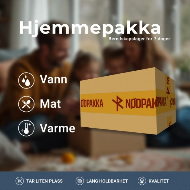 Hjemmepakka - Nødproviant fra Nødpakka®️