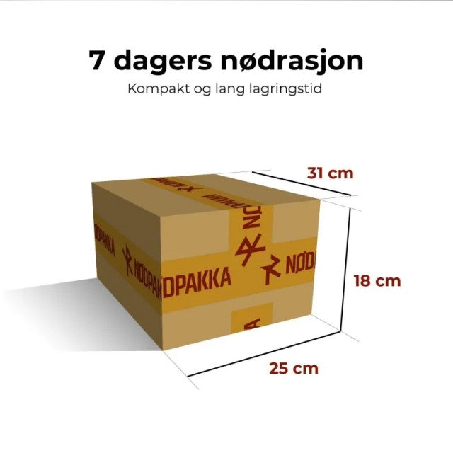 Hjemmepakka - Nødproviant fra Nødpakka®️