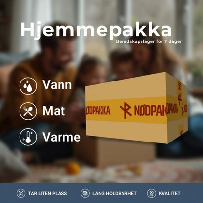 Hjemmepakka - Nødproviant fra Nødpakka®️